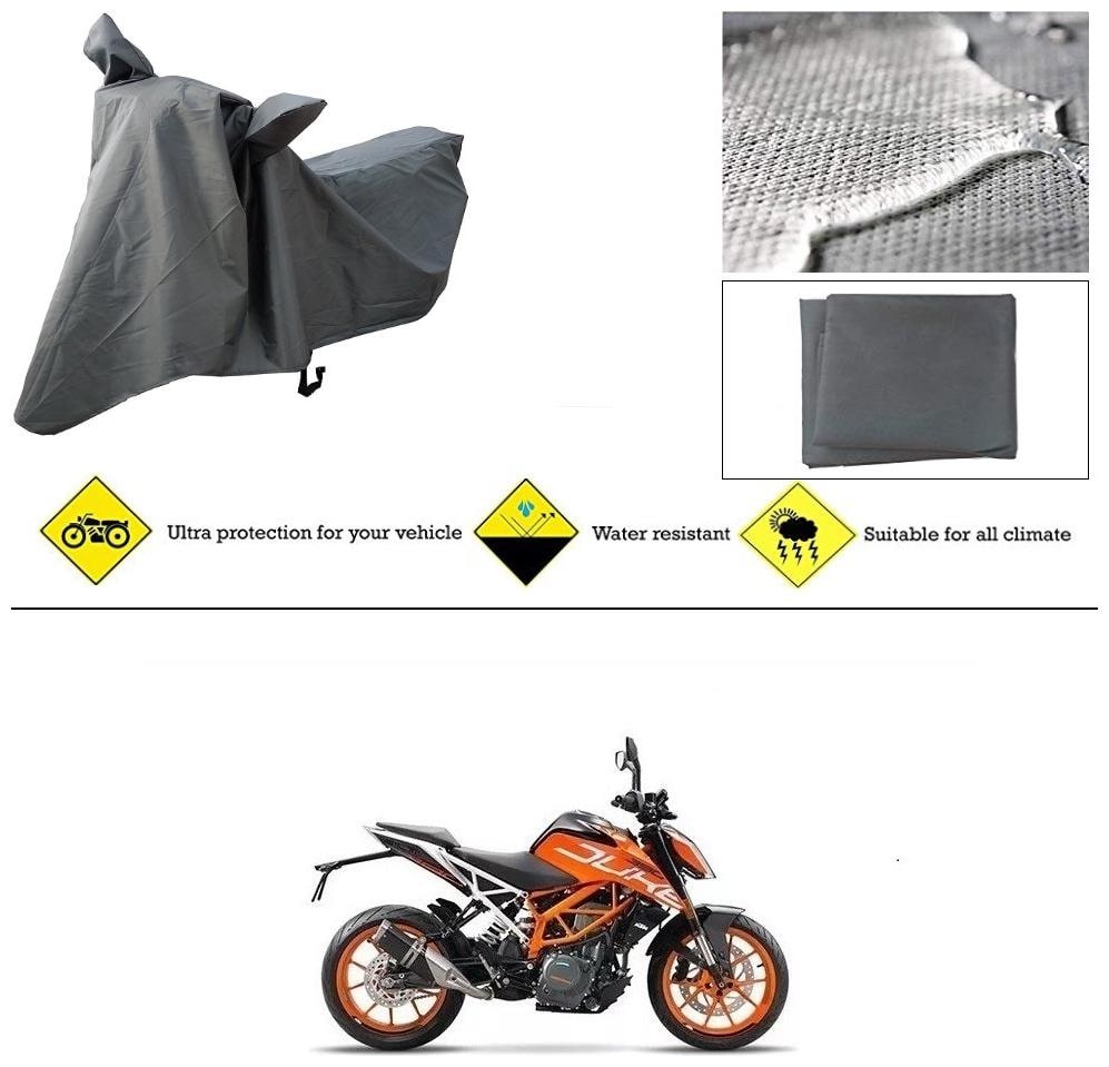 

Ronish 100 Waterproof Heavy Quality Bike Body Cover for Standard Size Grey for KTM Duke 390