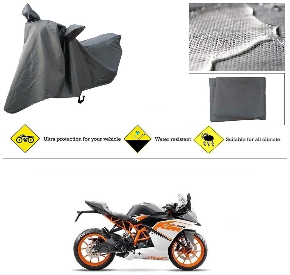 

Ronish 100 Waterproof Heavy Quality Bike Body Cover for Standard Size Grey for KTM RC 200