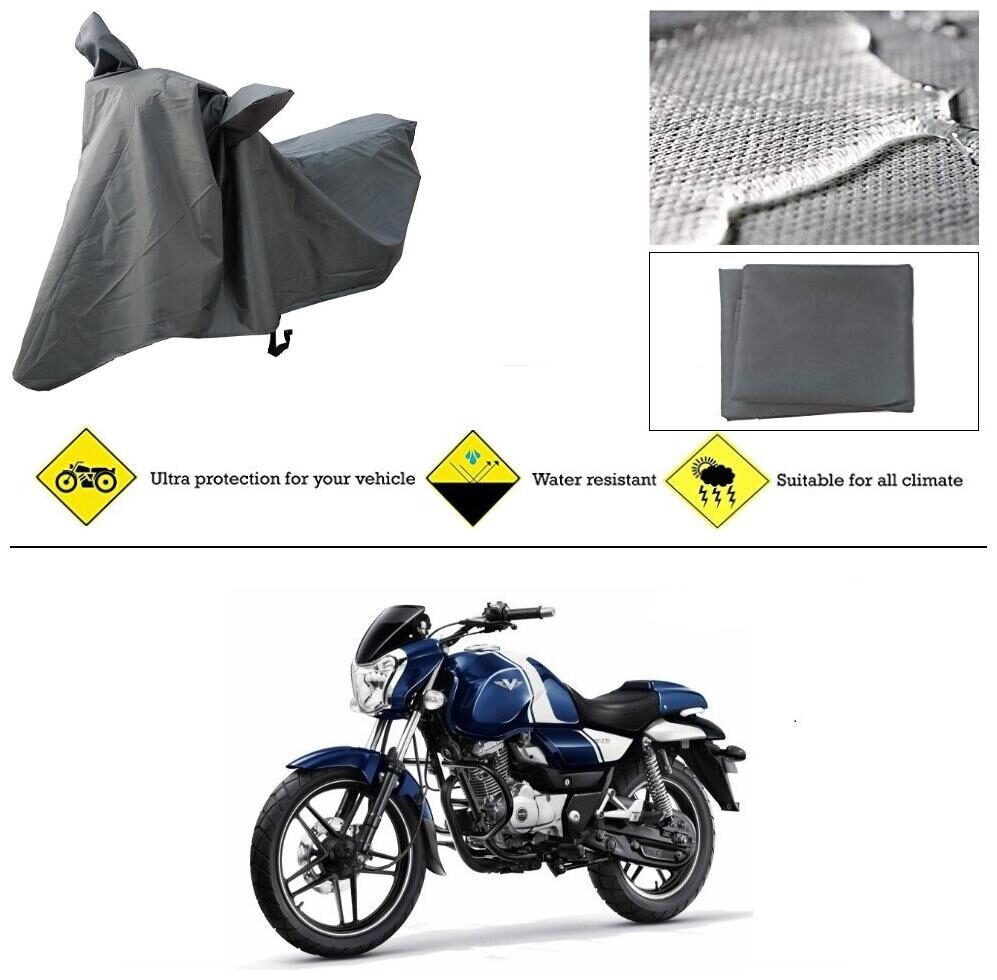 

Ronish 100 Waterproof Heavy Quality Bike Body Cover for Standard Size Grey for Bajaj V 150