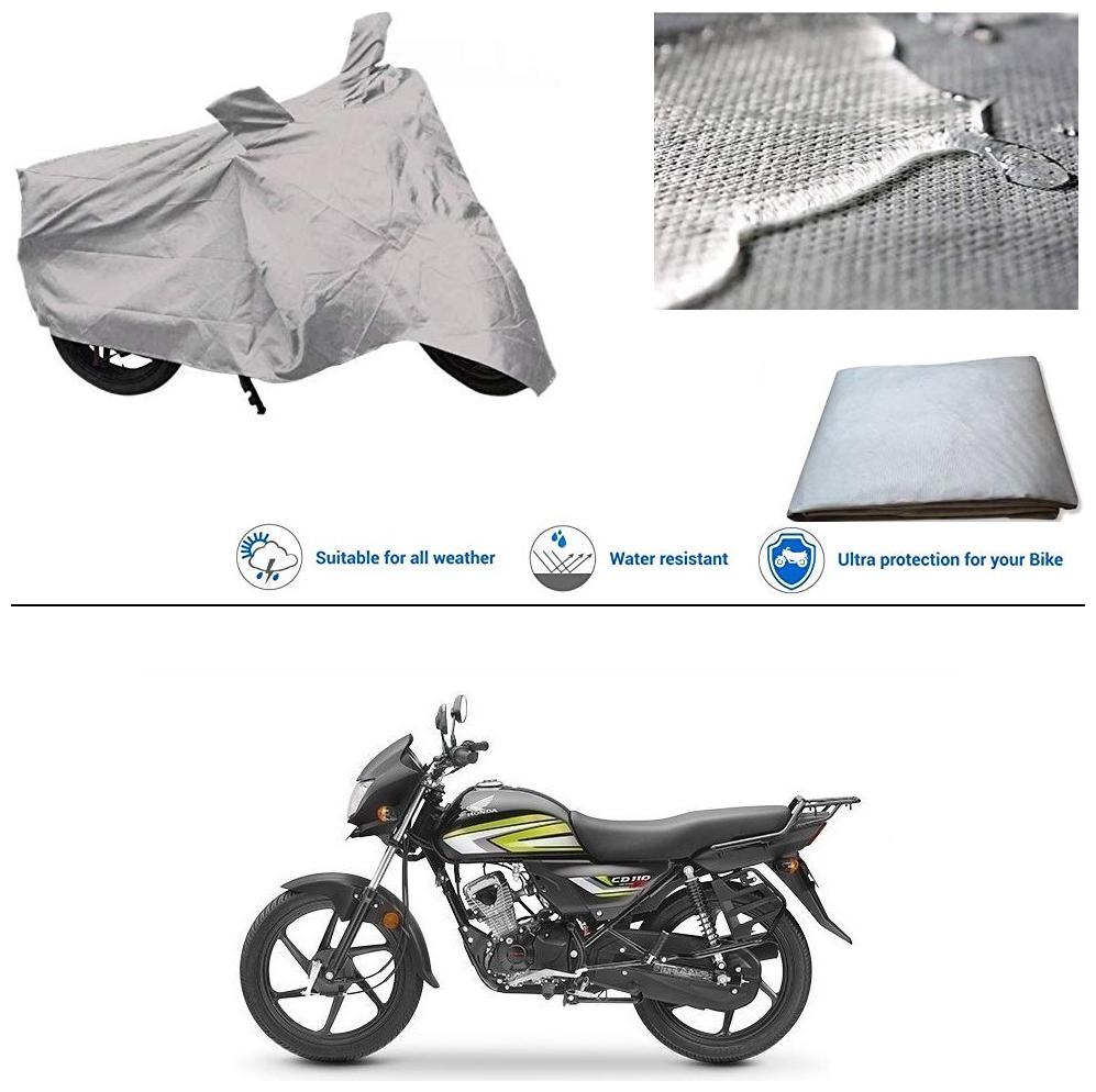 

Ronish 100 Waterproof Heavy Quality Bike Body Cover for Standard Size Silver for Honda CD 110 Dream