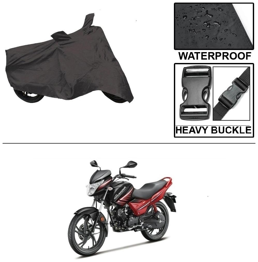 

Ronish 100 Waterproof Heavy Quality Bike Body Cover for Standard Size Black for Hero Glamour