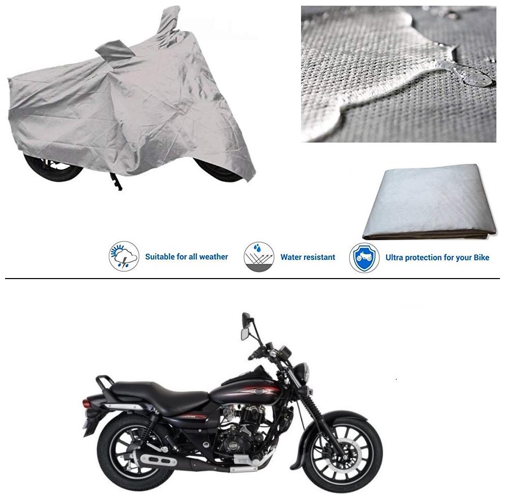 

Ronish 100 Waterproof Heavy Quality Bike Body Cover for Standard Size Silver for Bajaj Avenger