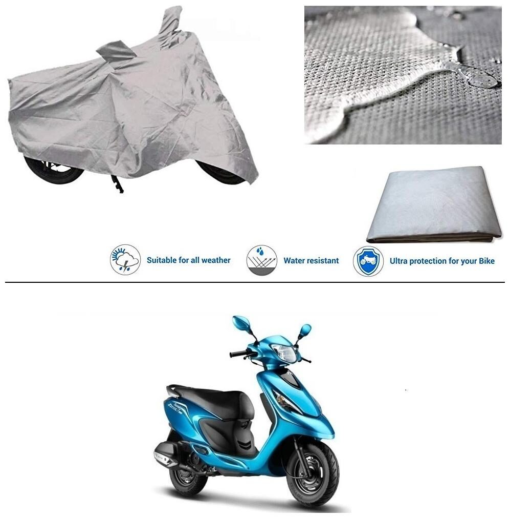 

Ronish 100 Waterproof Heavy Quality Bike Body Cover for Standard Size Silver for TVS Streek