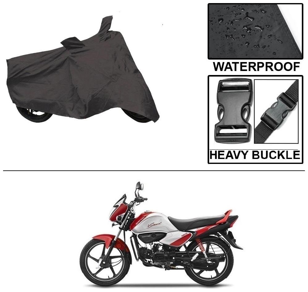 

Ronish 100 Waterproof Heavy Quality Bike Body Cover for Standard Size Black for Hero Splendor I Smart
