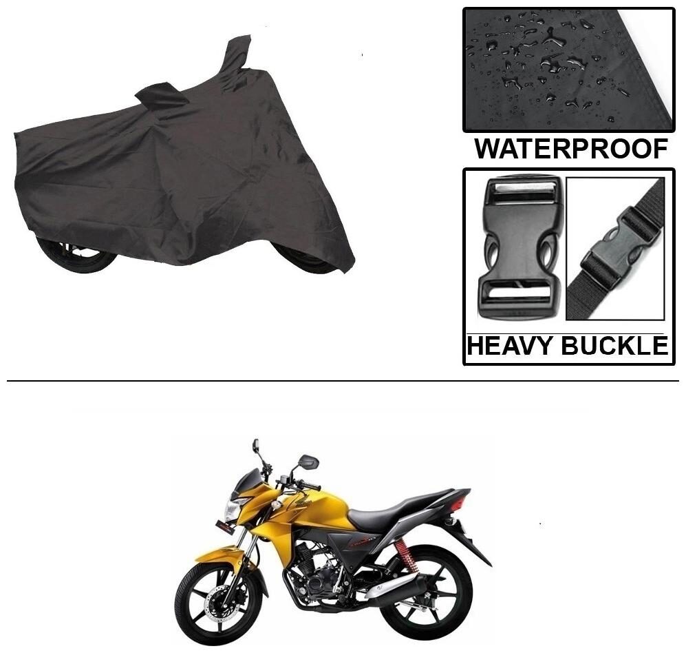 

Ronish 100 Waterproof Heavy Quality Bike Body Cover for Standard Size Black for Honda CB Twister