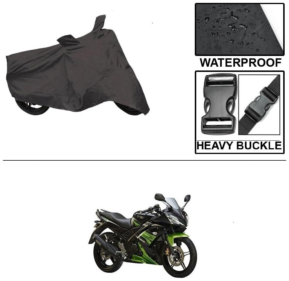 

Ronish 100 Waterproof Heavy Quality Bike Body Cover for Standard Size Black for Yamaha R15 s