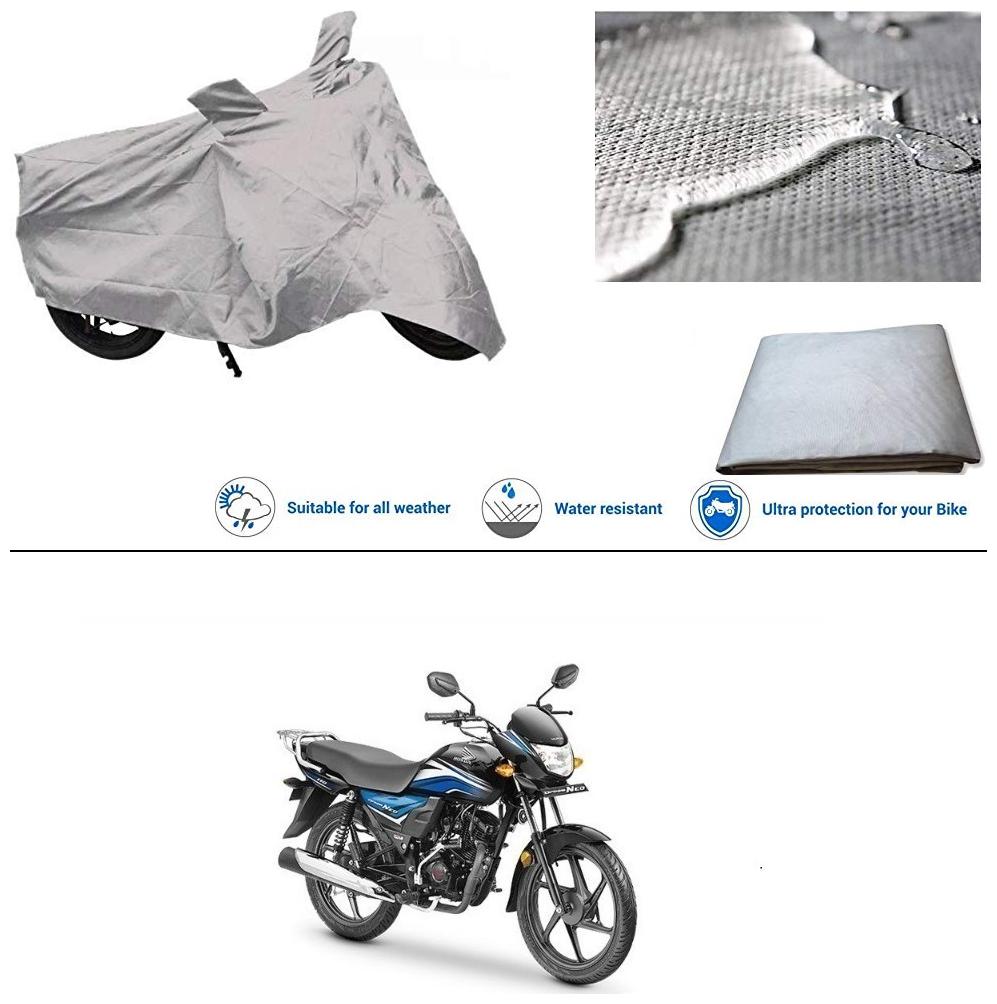 

Ronish 100 Waterproof Heavy Quality Bike Body Cover for Standard Size Silver for Honda Dream Neo
