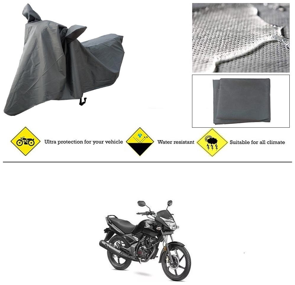 

Ronish 100 Waterproof Heavy Quality Bike Body Cover for Standard Size Grey for Honda Unicorn