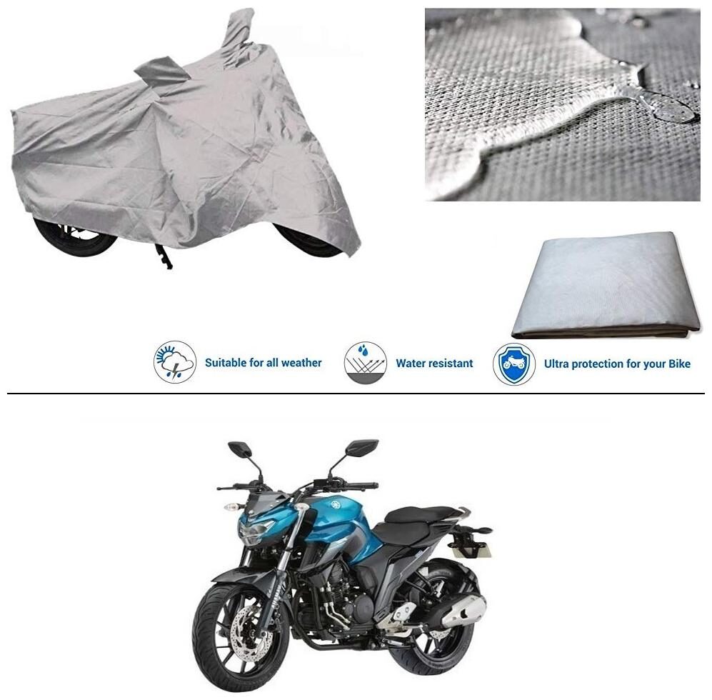 

Ronish 100 Waterproof Heavy Quality Bike Body Cover for Standard Size Silver for Yamaha FZ