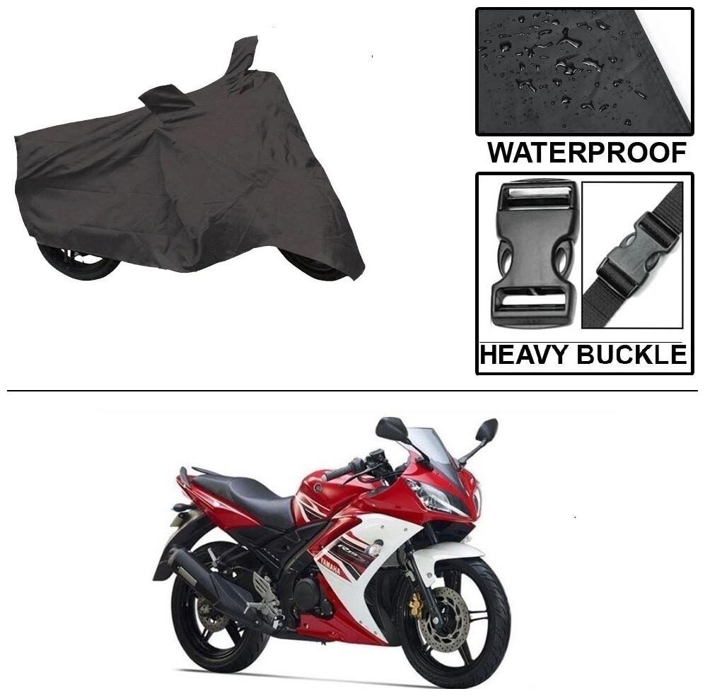 

Ronish 100 Waterproof Heavy Quality Bike Body Cover for Standard Size Black for Yamaha YZF R15 S