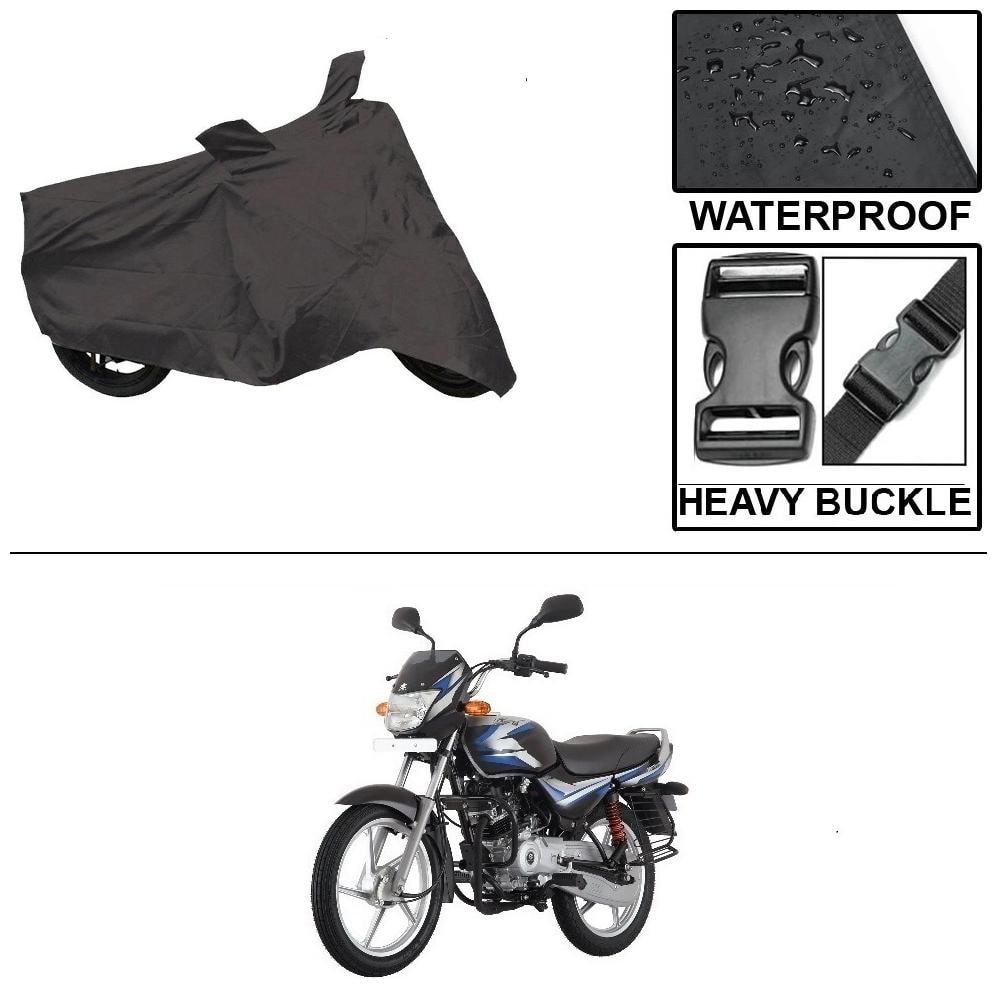 

Ronish 100 Waterproof Heavy Quality Bike Body Cover for Standard Size Black for Bajaj CT 100