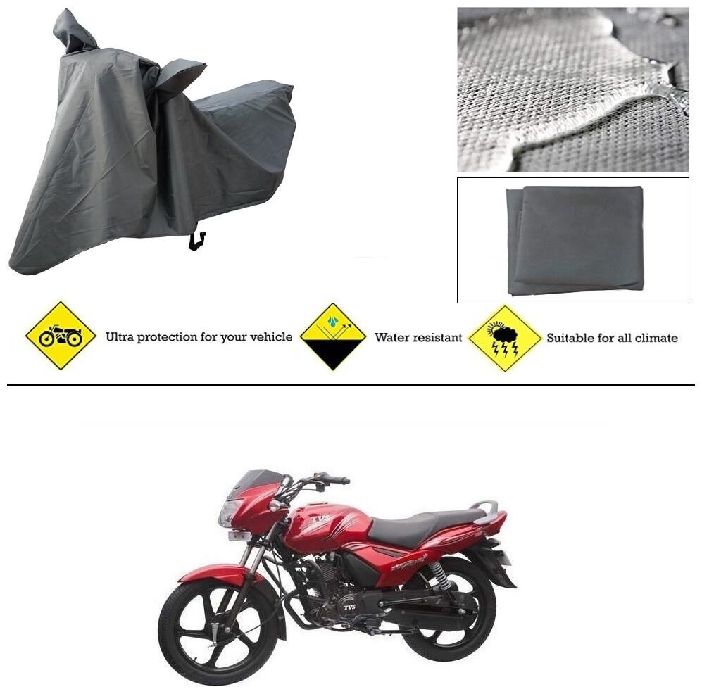 

Ronish 100 Waterproof Heavy Quality Bike Body Cover for Standard Size Grey for TVS Star