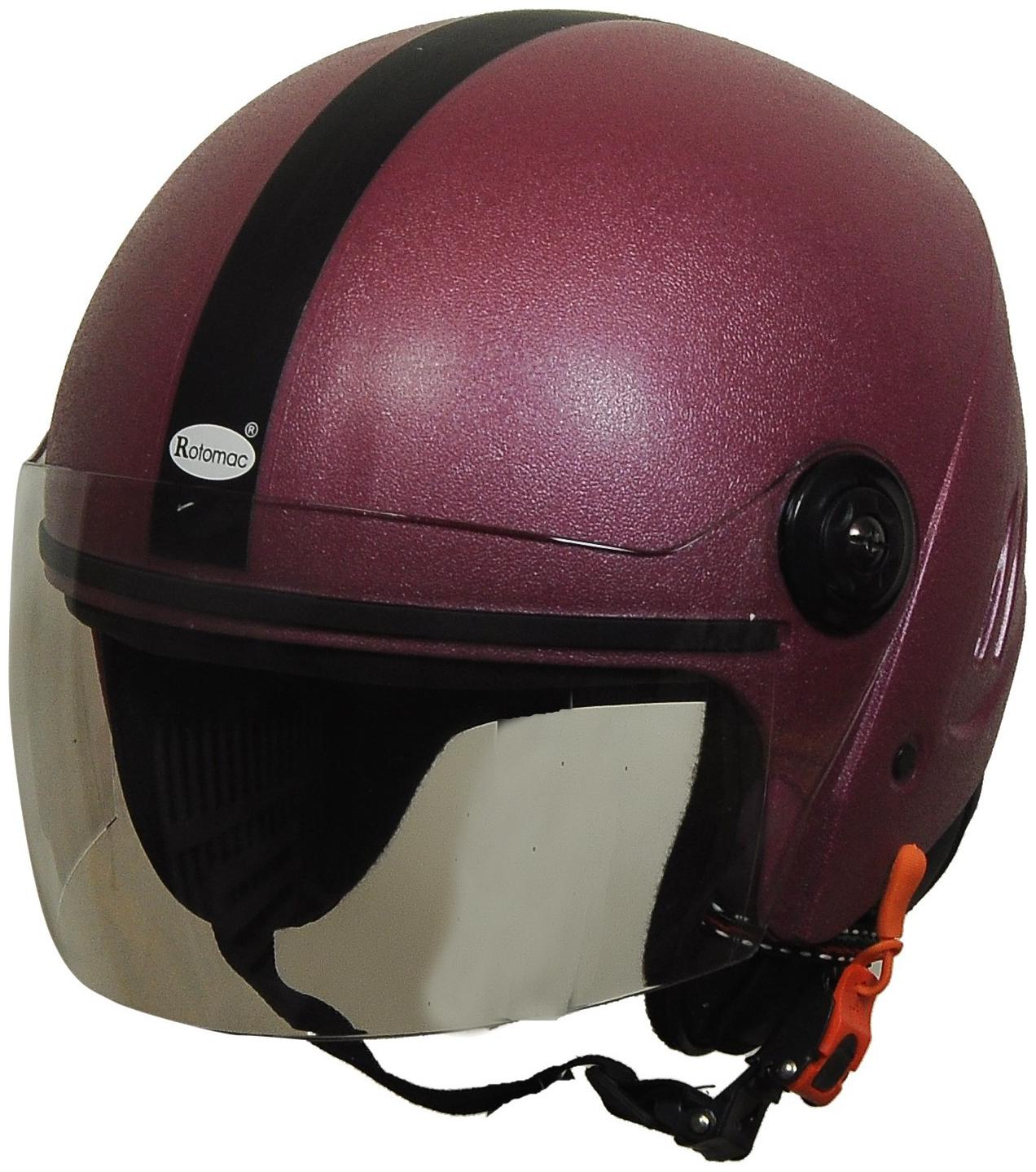 

Rotomac Track Matte Purple Open Face ISI Motorbike Helmet (Purple)