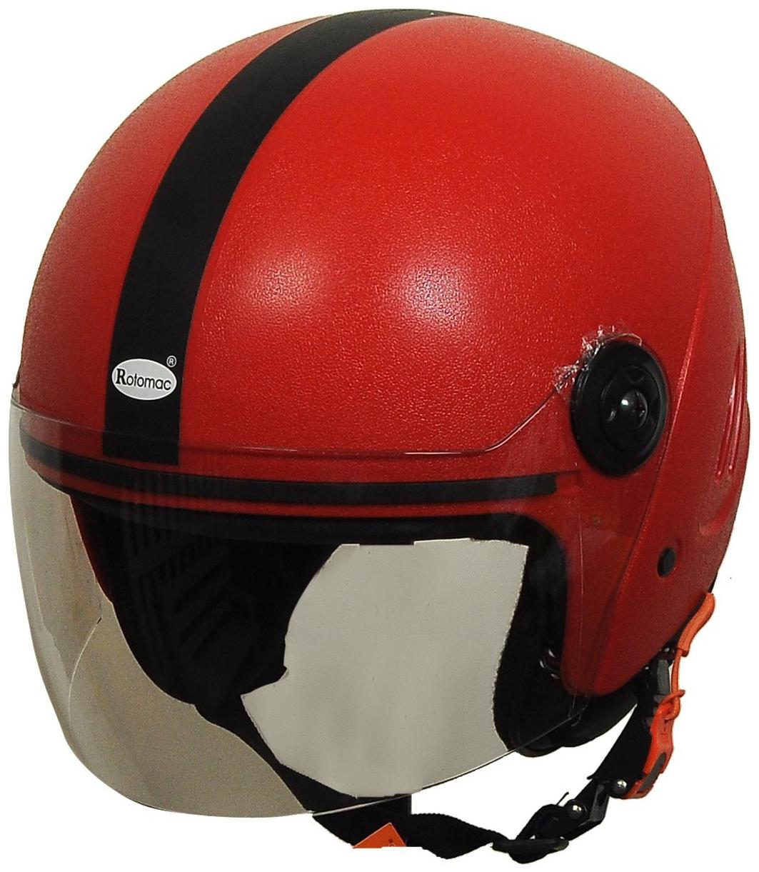 

Rotomac Track Matte Red Open Face ISI Motorbike Helmet (Red)