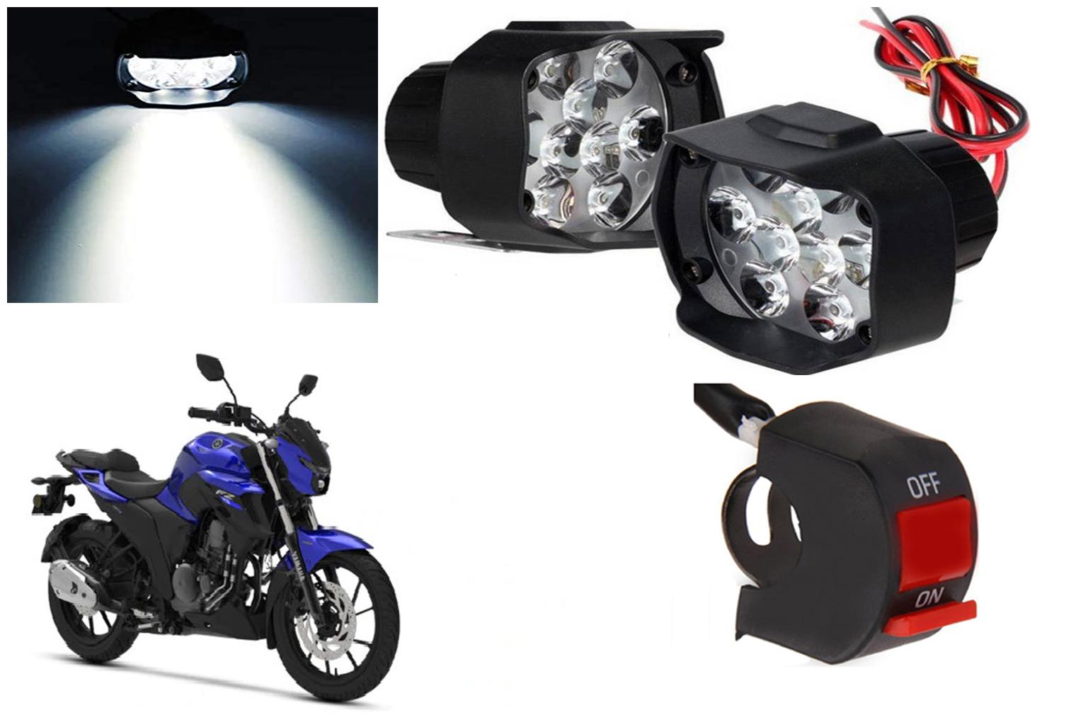 

SHOP4U 9 LED Shilon Fog Light for Yamaha FZS 25 ( Free on off Switch )