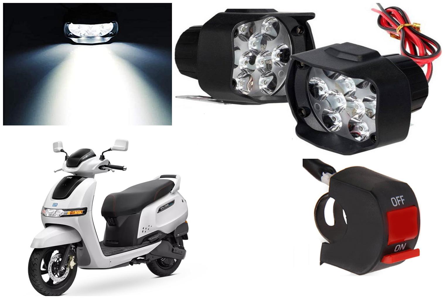

SHOP4U 9 LED Shilon Fog Light for TVS iQube Electric ( Free on off Switch )