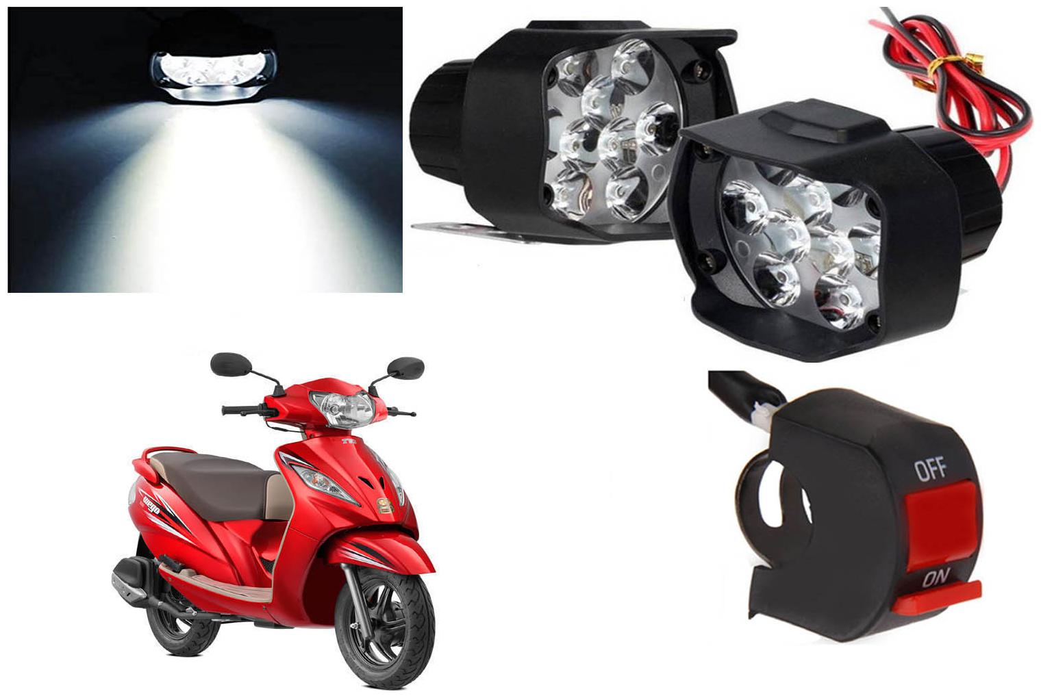 

SHOP4U 9 LED Shilon Fog Light for TVS Wego ( Free on off Switch )