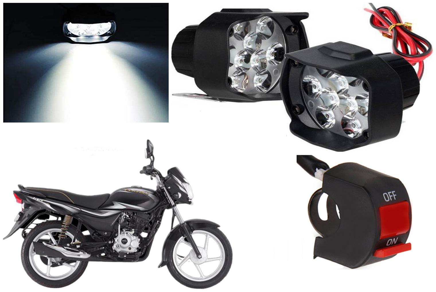 

SHOP4U 9 LED Shilon Fog Light for Bajaj Platina 100 ( Free on off Switch )