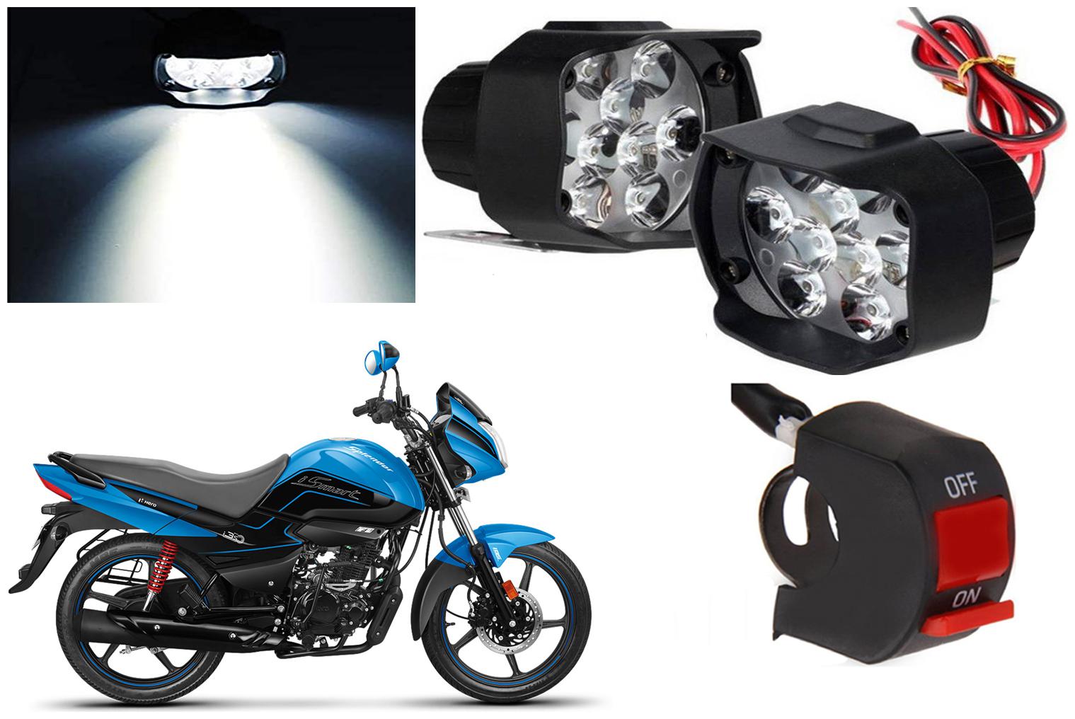 

SHOP4U 9 LED Shilon Fog Light for Hero Splendor iSmart BS4 ( Free on off Switch )