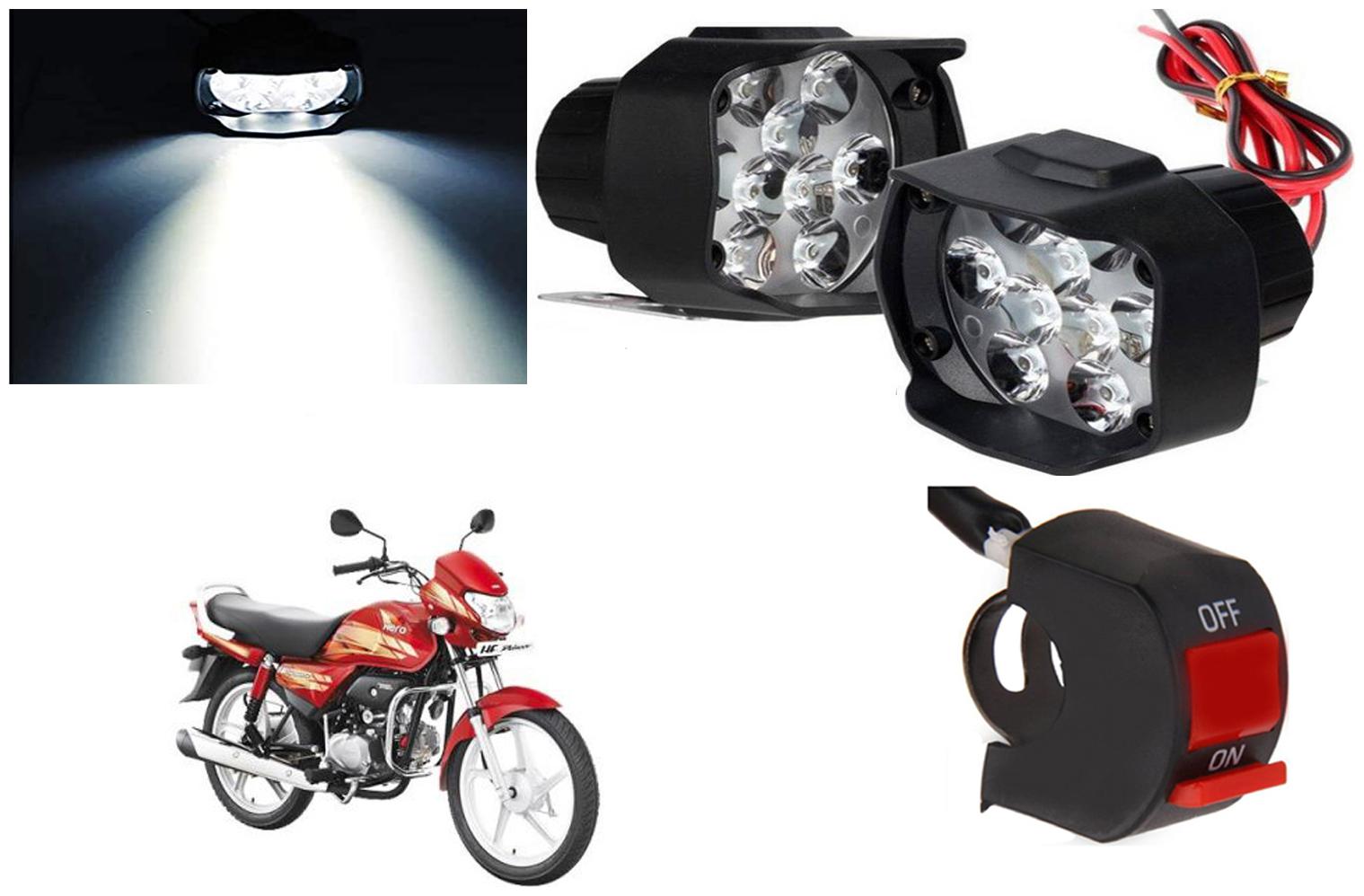 

SHOP4U 9 LED Shilon Fog Light for Hero HF Deluxe ( Free on off Switch )