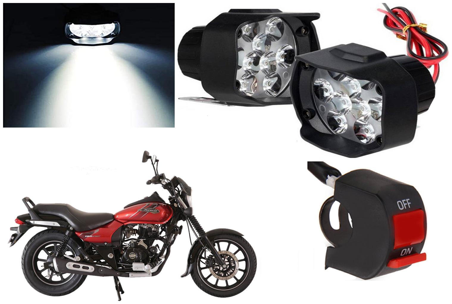 

SHOP4U 9 LED Shilon Fog Light for Bajaj Avenger 180 ( Free on off Switch )