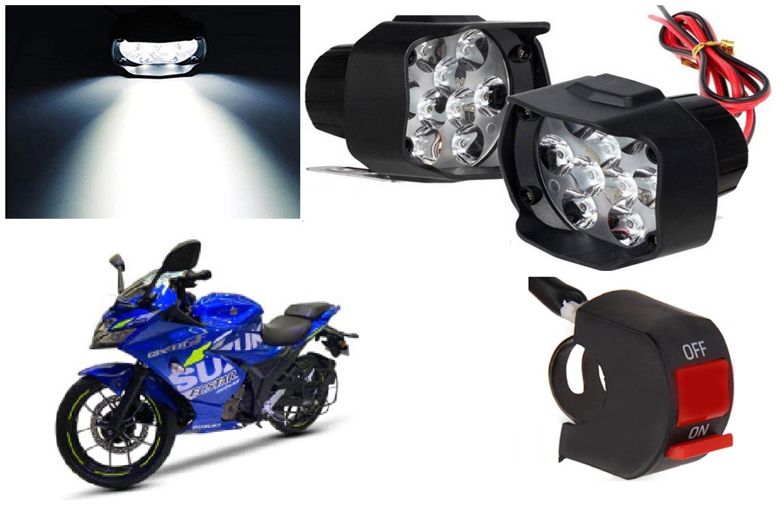 

SHOP4U 9 LED Shilon Fog Light for Suzuki Gixxer SF 250 BS6 ( Free on off Switch )