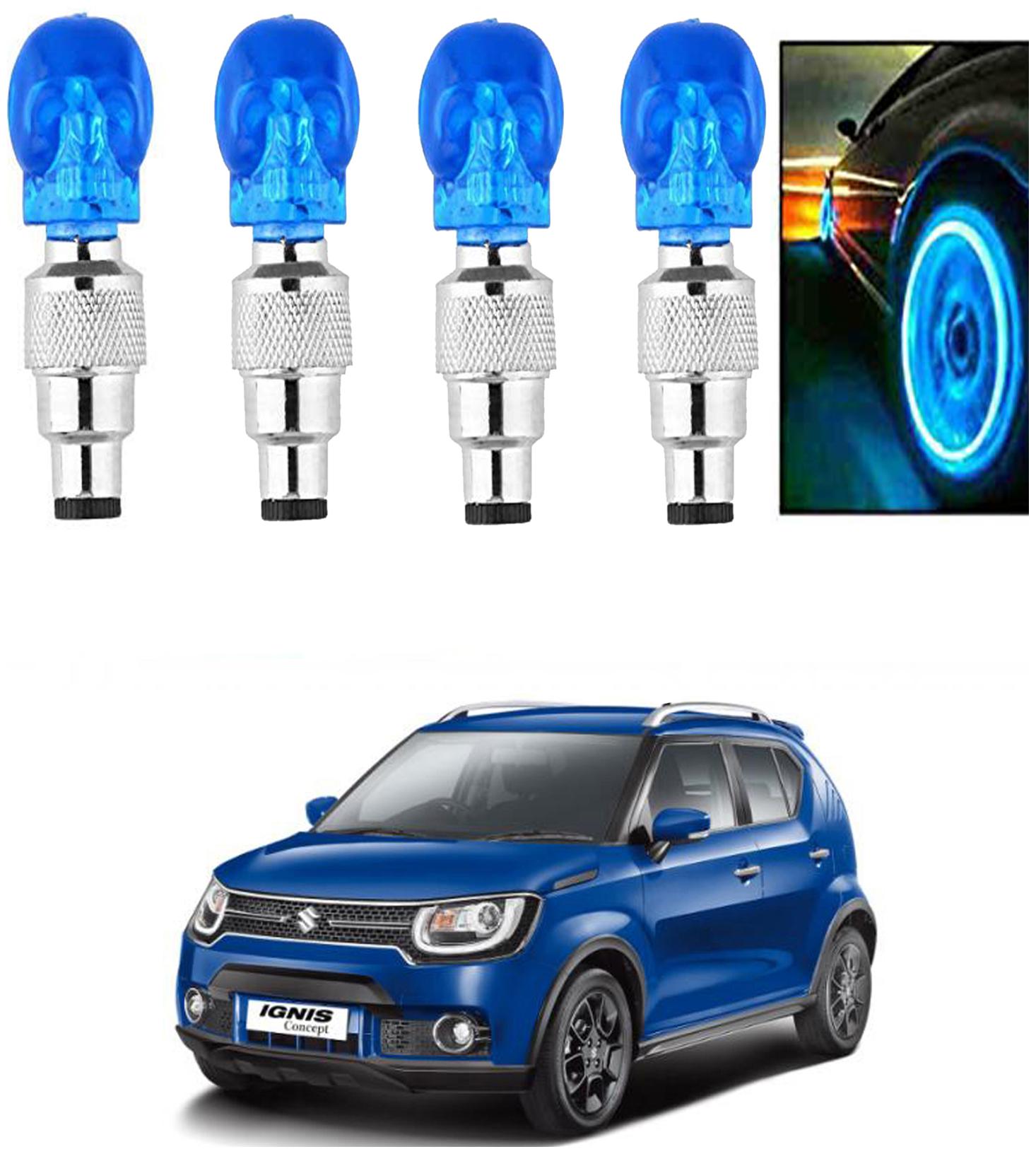 

SHOP4U Car Skull Wheel Tyre LED Light With Motion Sensor for maruti suzuki ignis ( Pack of 4 Blue )