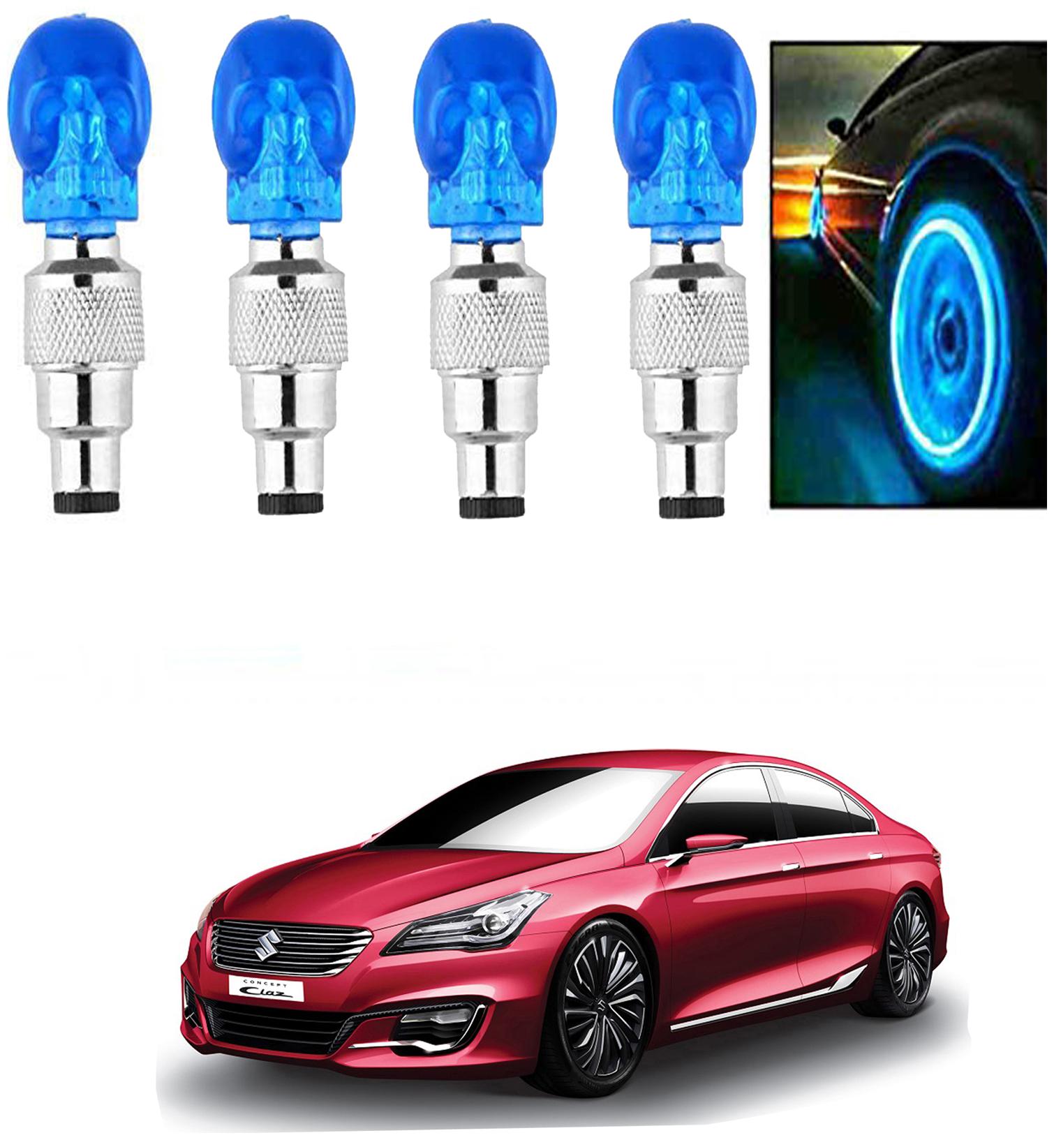 

SHOP4U Car Skull Wheel Tyre LED Light With Motion Sensor for maruti suzuki ciaz ( Pack of 4 Blue )