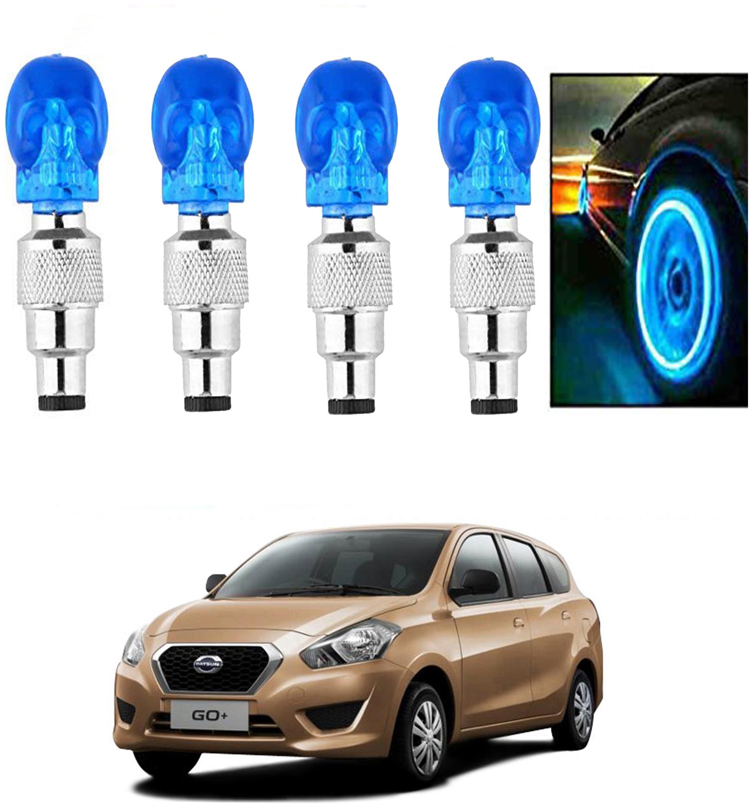 

SHOP4U Car Skull Wheel Tyre LED Light With Motion Sensor for datsun go plus ( Pack of 4 Blue )