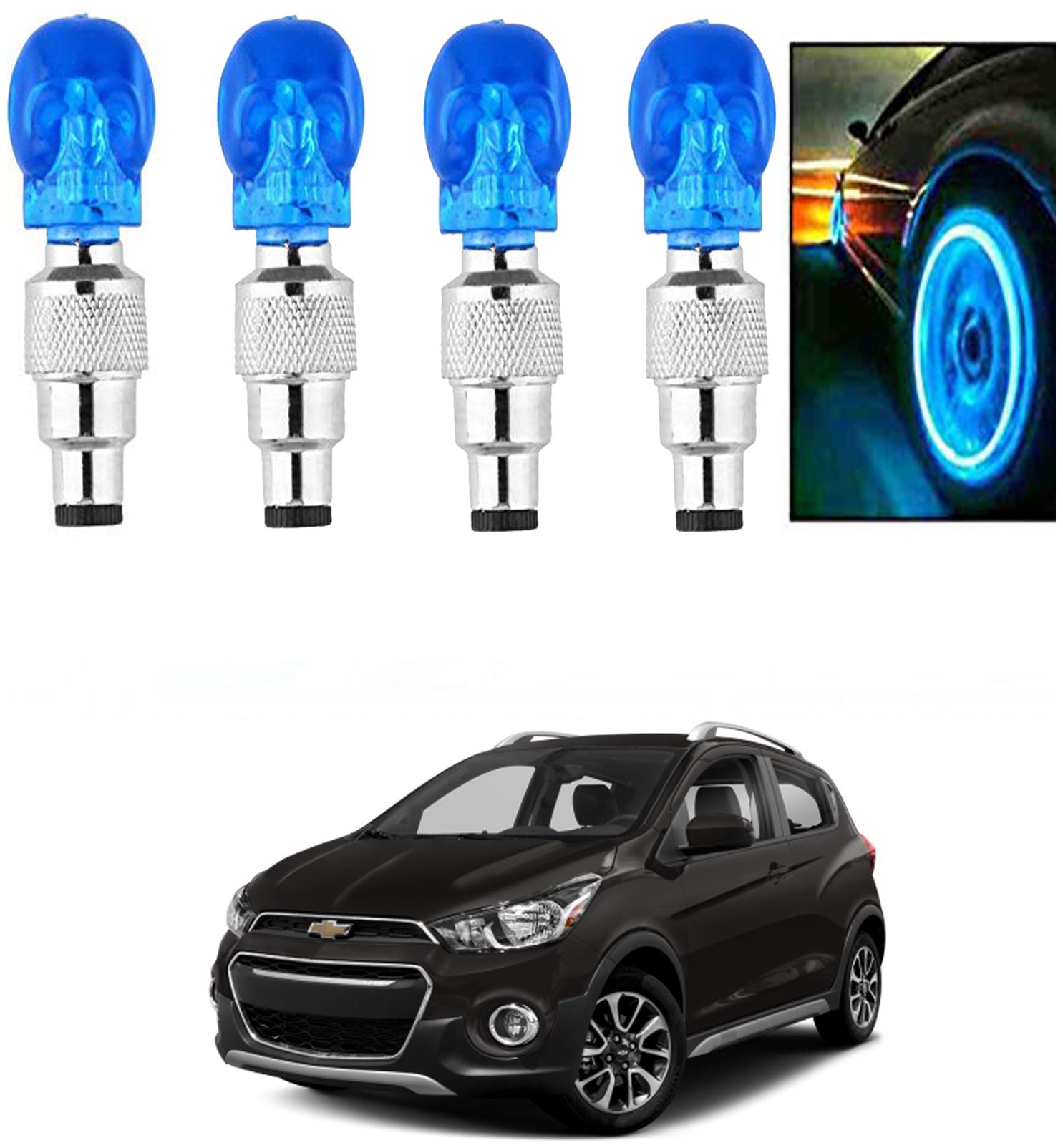 

SHOP4U Car Skull Wheel Tyre LED Light With Motion Sensor for chevrolet spark ( Pack of 4 Blue )