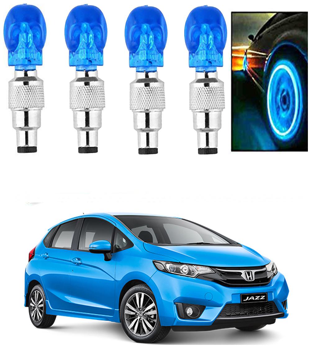 

SHOP4U Car Skull Wheel Tyre LED Light With Motion Sensor for honda jazz ( Pack of 4 Blue )