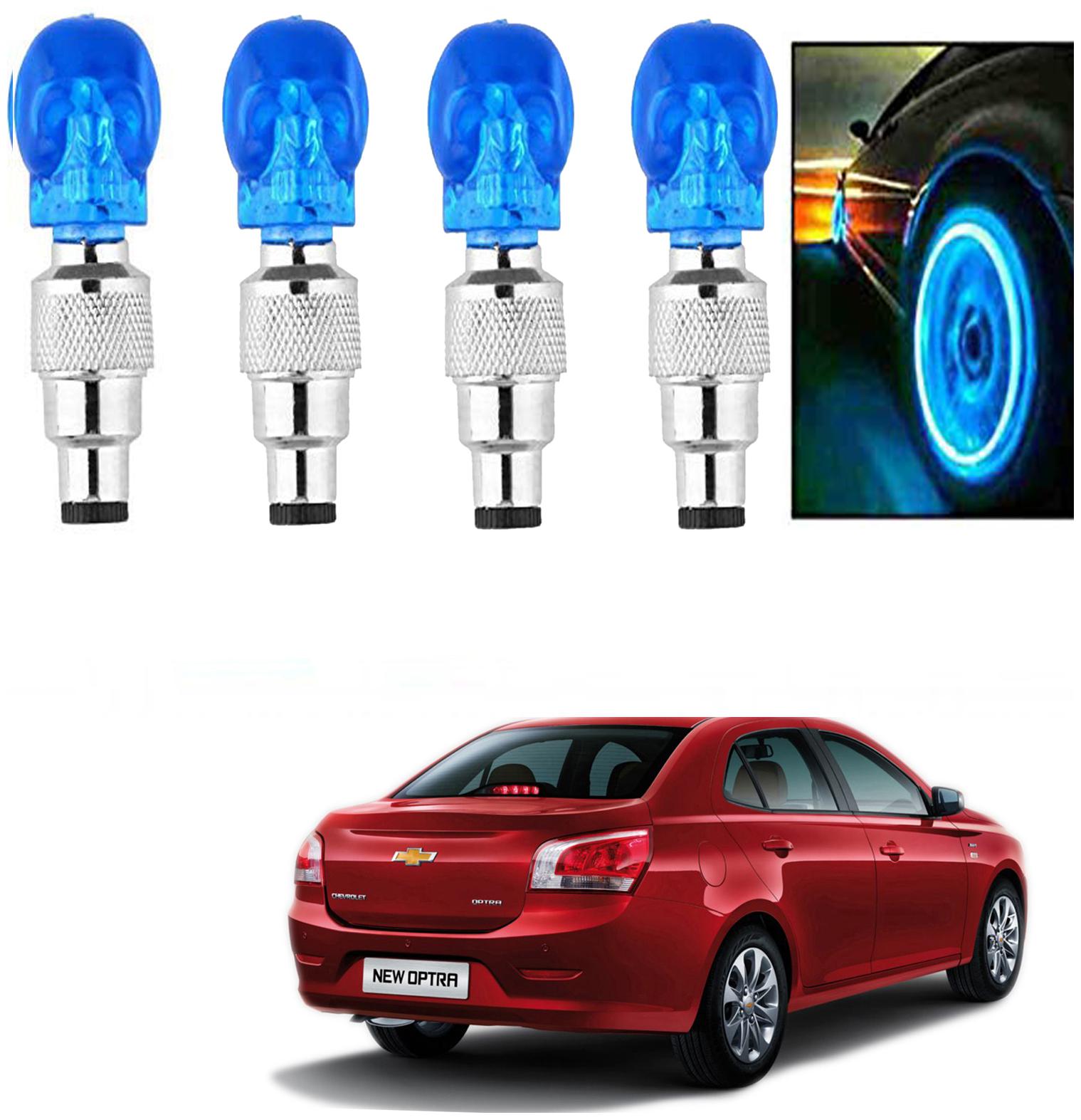 

SHOP4U Car Skull Wheel Tyre LED Light With Motion Sensor for Chevrolet Optra ( Pack of 4 Blue )