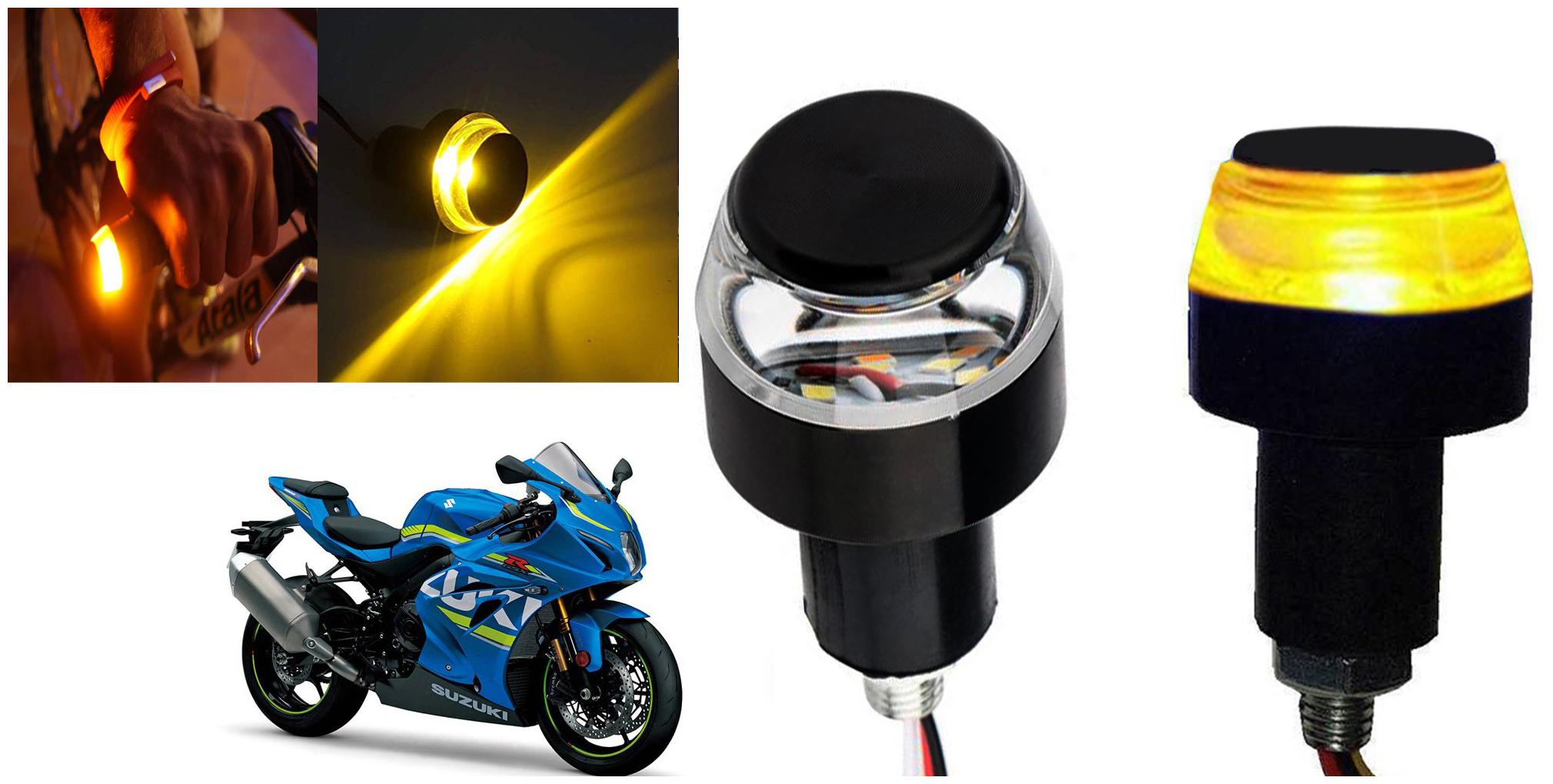 

SHOP4U Handlebar LED Turn Signal Indicatorn Dual Bulb for Suzuki GSX R1000 ( White and Yellow 2 PCs )