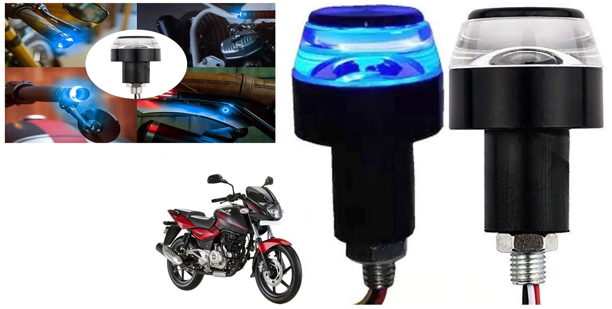 

SHOP4U Handlebar LED Turn Signal Handelbar Dual Bulb for Bajaj Pulsar 180 ( White and Blue 2 PCs )