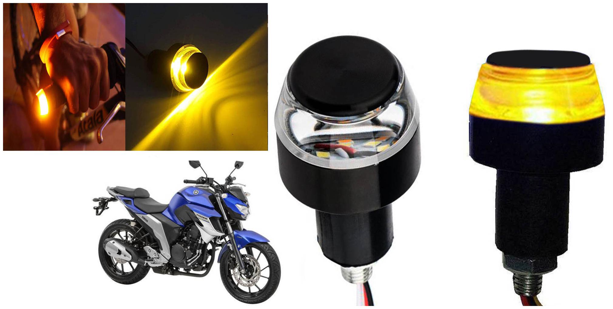 

SHOP4U Handlebar LED Turn Signal Indicatorn Dual Bulb for Yamaha FZ 25 ( White and Yellow 2 PCs )