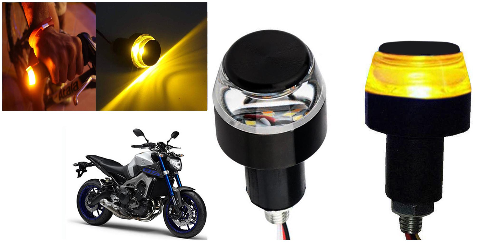 

SHOP4U Handlebar LED Turn Signal Indicatorn Dual Bulb for Yamaha MT 09 ( White and Yellow 2 PCs )