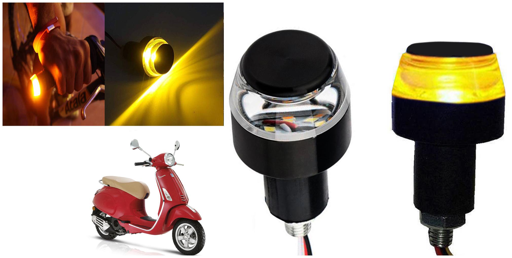 

SHOP4U Handlebar LED Turn Signal Indicatorn Dual Bulb for Piaggio Vespa Red 125 ( White and Yellow 2 PCs )