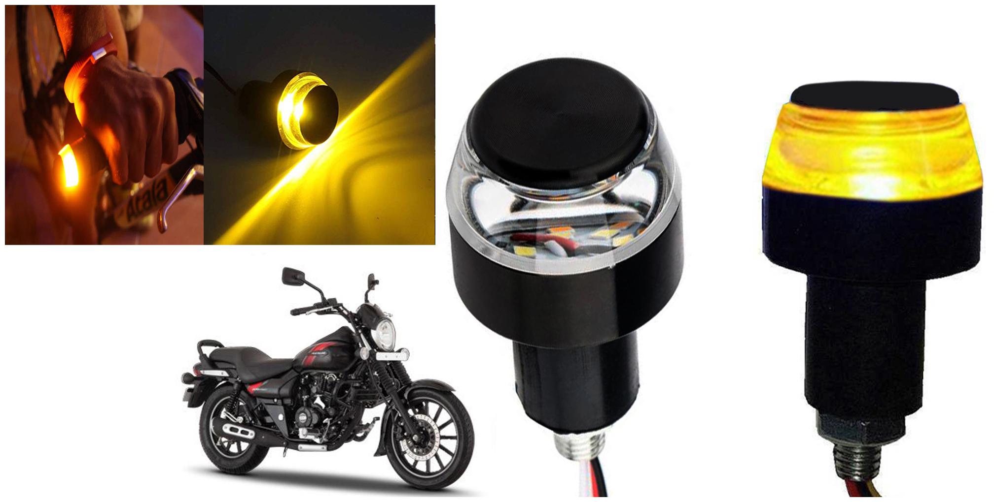 

SHOP4U Handlebar LED Turn Signal Indicatorn Dual Bulb for Bajaj Avenger Street 150 ( White and Yellow 2 PCs )