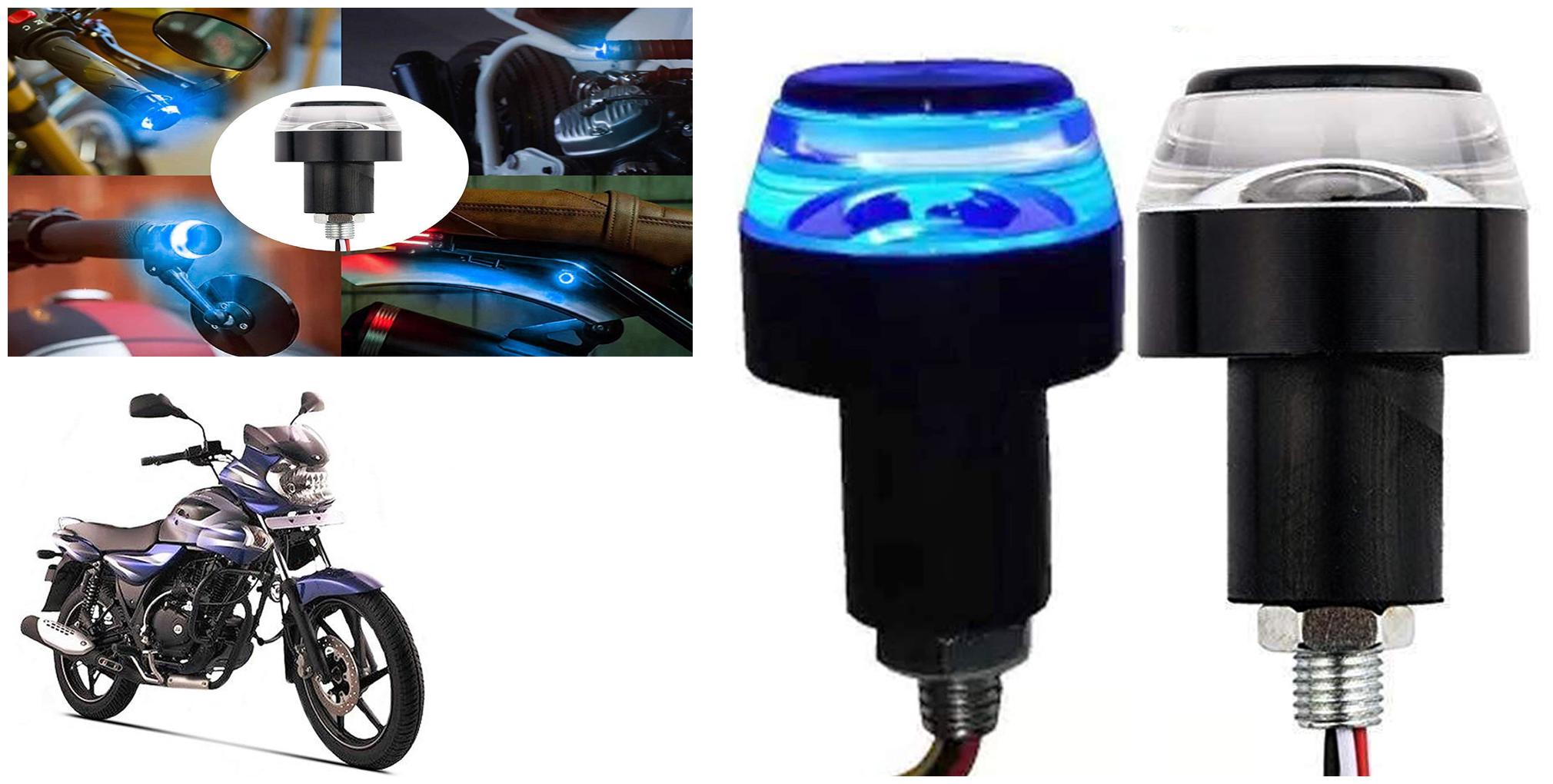 

SHOP4U Handlebar LED Turn Signal Handelbar Dual Bulb for Bajaj Discover 135 ( White and Blue 2 PCs )