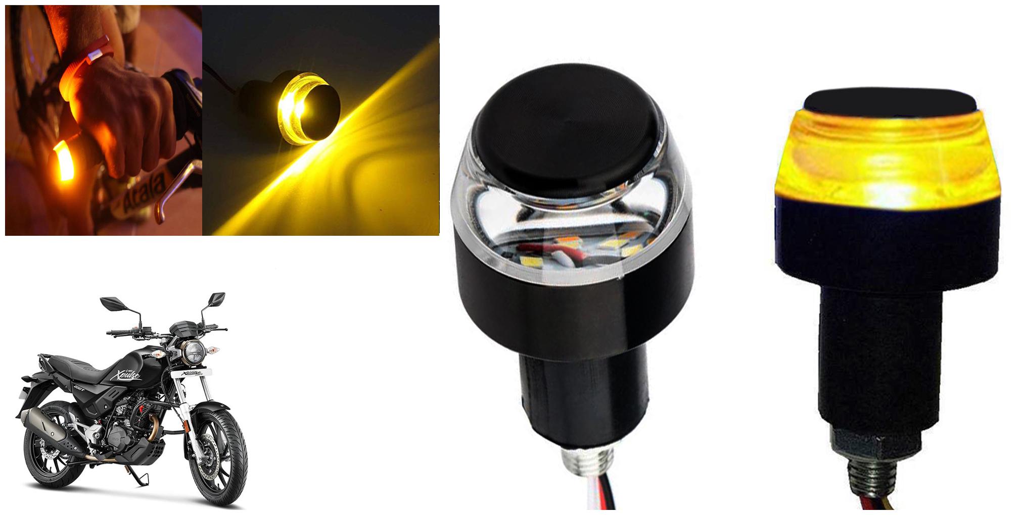 

SHOP4U Handlebar LED Turn Signal Indicatorn Dual Bulb for Hero XPulse 200T ( White and Yellow 2 PCs )