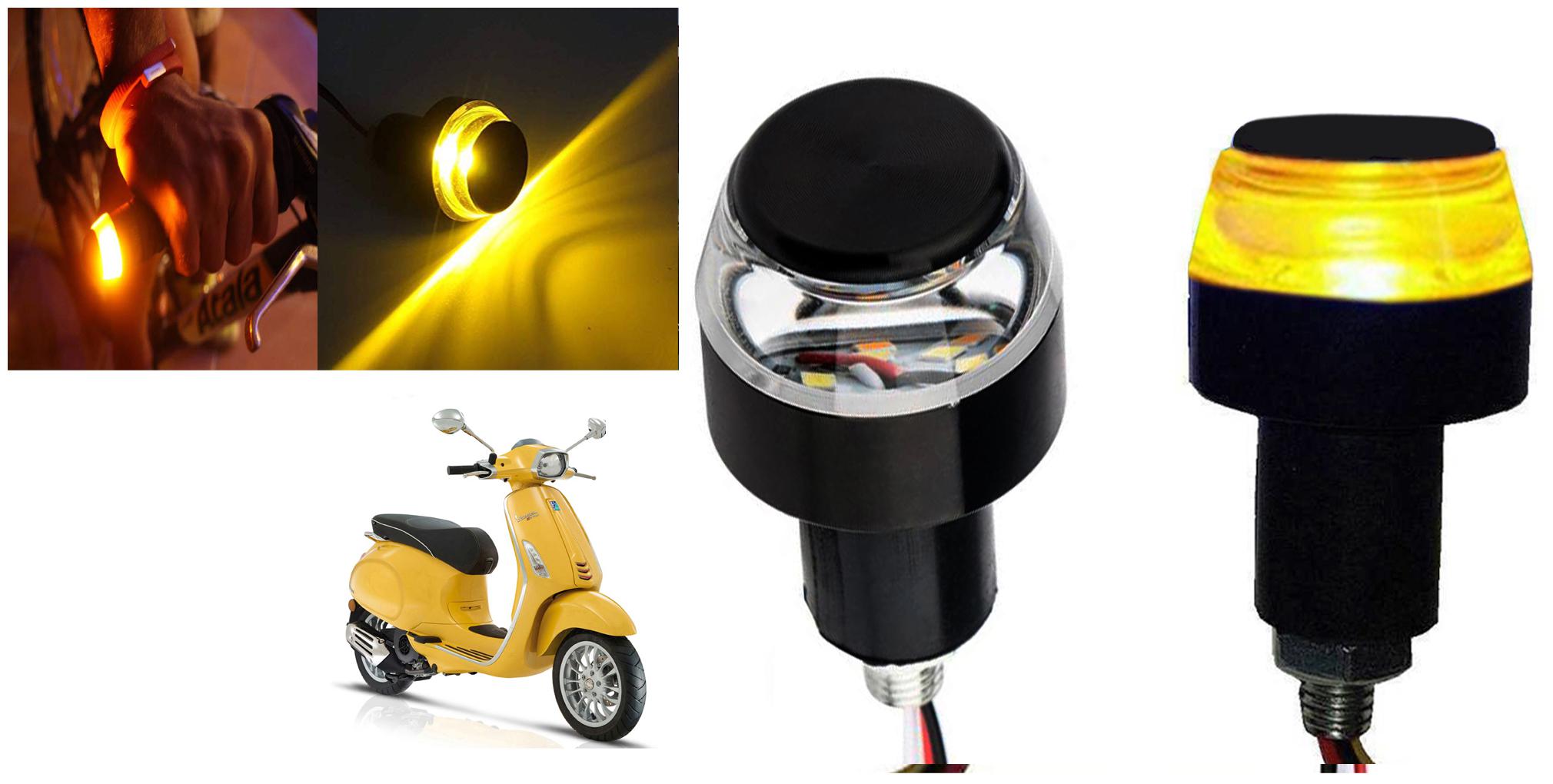 

SHOP4U Handlebar LED Turn Signal Indicatorn Dual Bulb for Piaggio Vespa Elegante 150 ( White and Yellow 2 PCs )