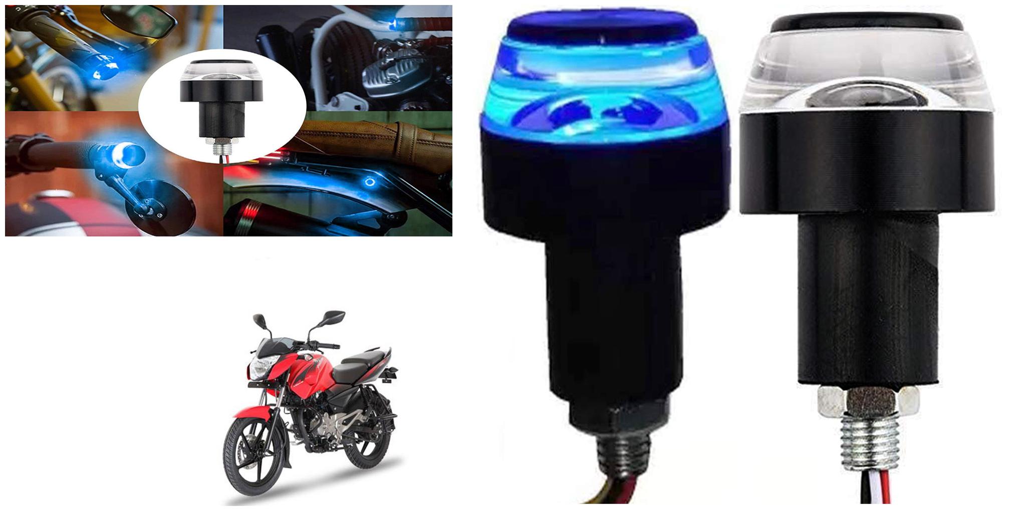 

SHOP4U Handlebar LED Turn Signal Handelbar Dual Bulb for Bajaj Pulsar 135LS ( White and Blue 2 PCs )