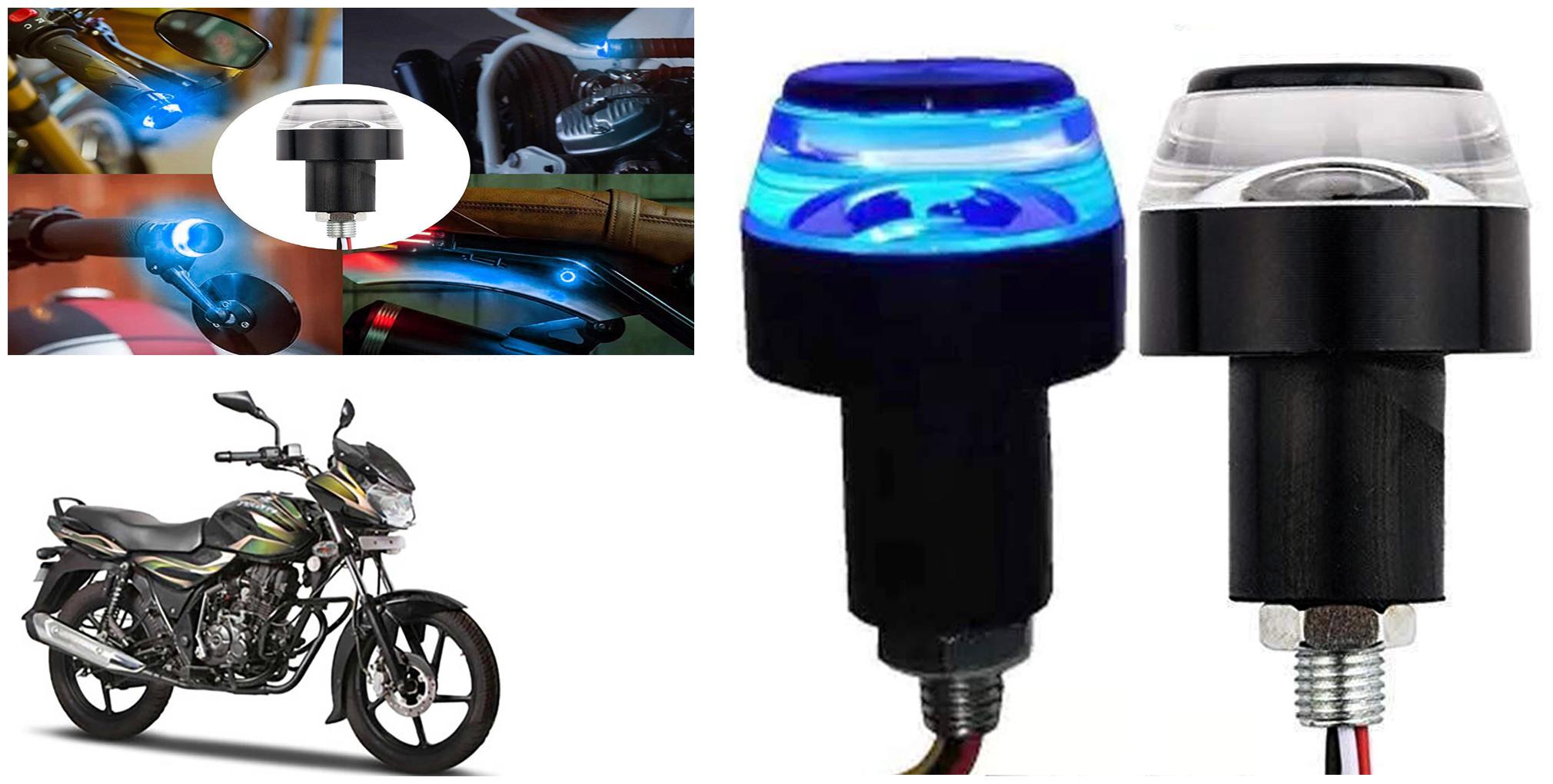 

SHOP4U Handlebar LED Turn Signal Handelbar Dual Bulb for Bajaj Discover 100 ( White and Blue 2 PCs )