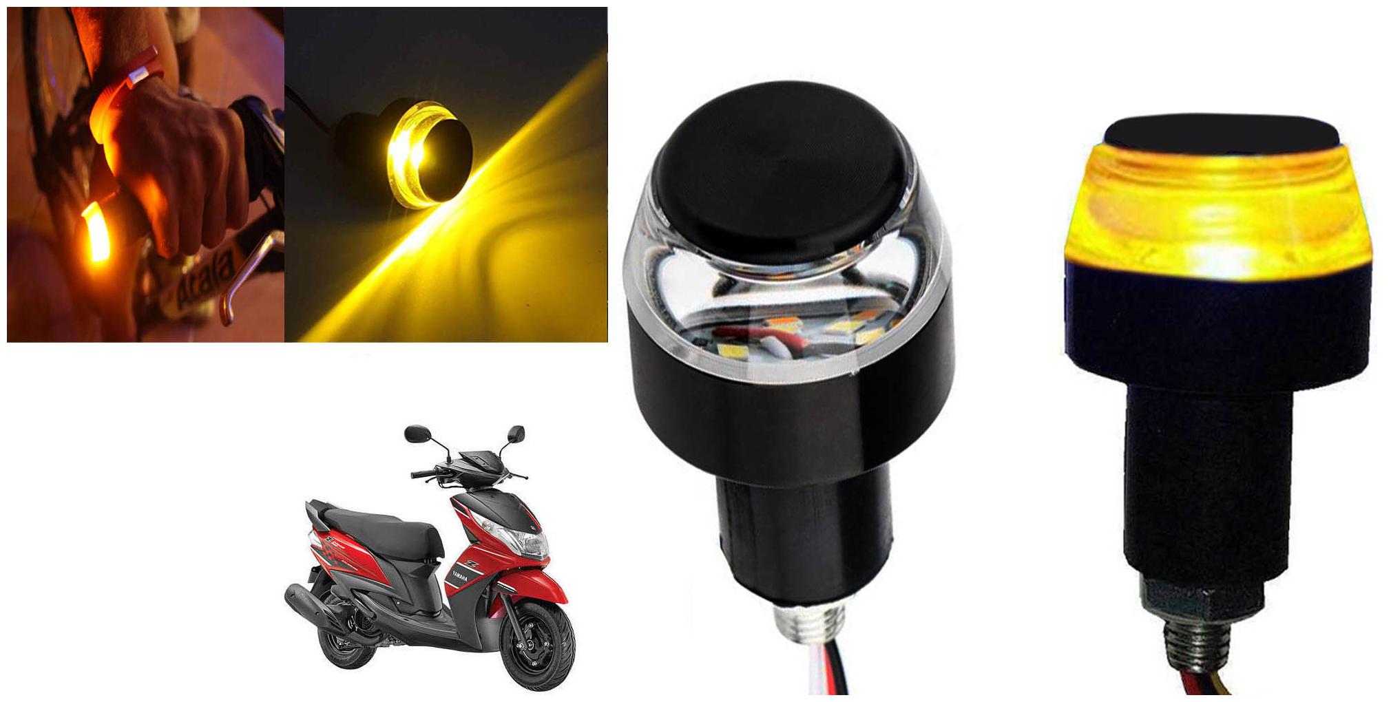 

SHOP4U Handlebar LED Turn Signal Indicatorn Dual Bulb for Yamaha Ray Z ( White and Yellow 2 PCs )