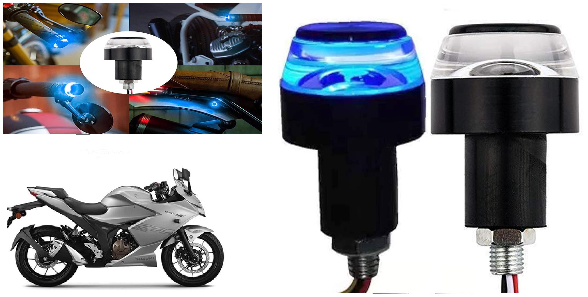 

SHOP4U Handlebar LED Turn Signal Handelbar Dual Bulb for Suzuki Gixxer SF 250 ( White and Blue 2 PCs )