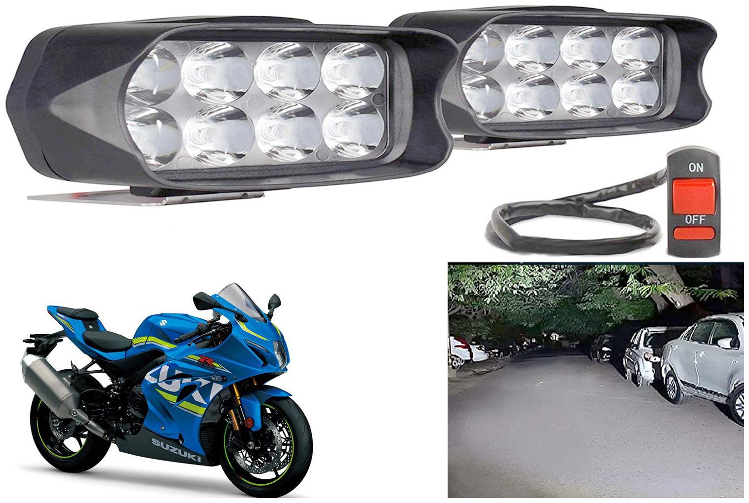 

SHOP4U L21 Shilon 8 LED Fog Lamp Light for Suzuki GSX R1000 ( Free on off Switch )