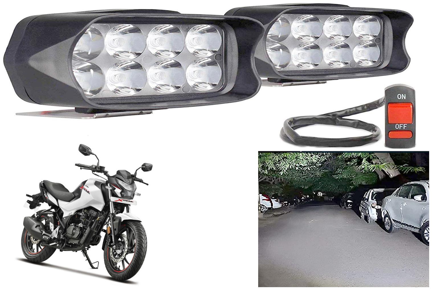 

SHOP4U L21 Shilon 8 LED Fog Lamp Light for Hero Xtreme 160R ( Free on off Switch )