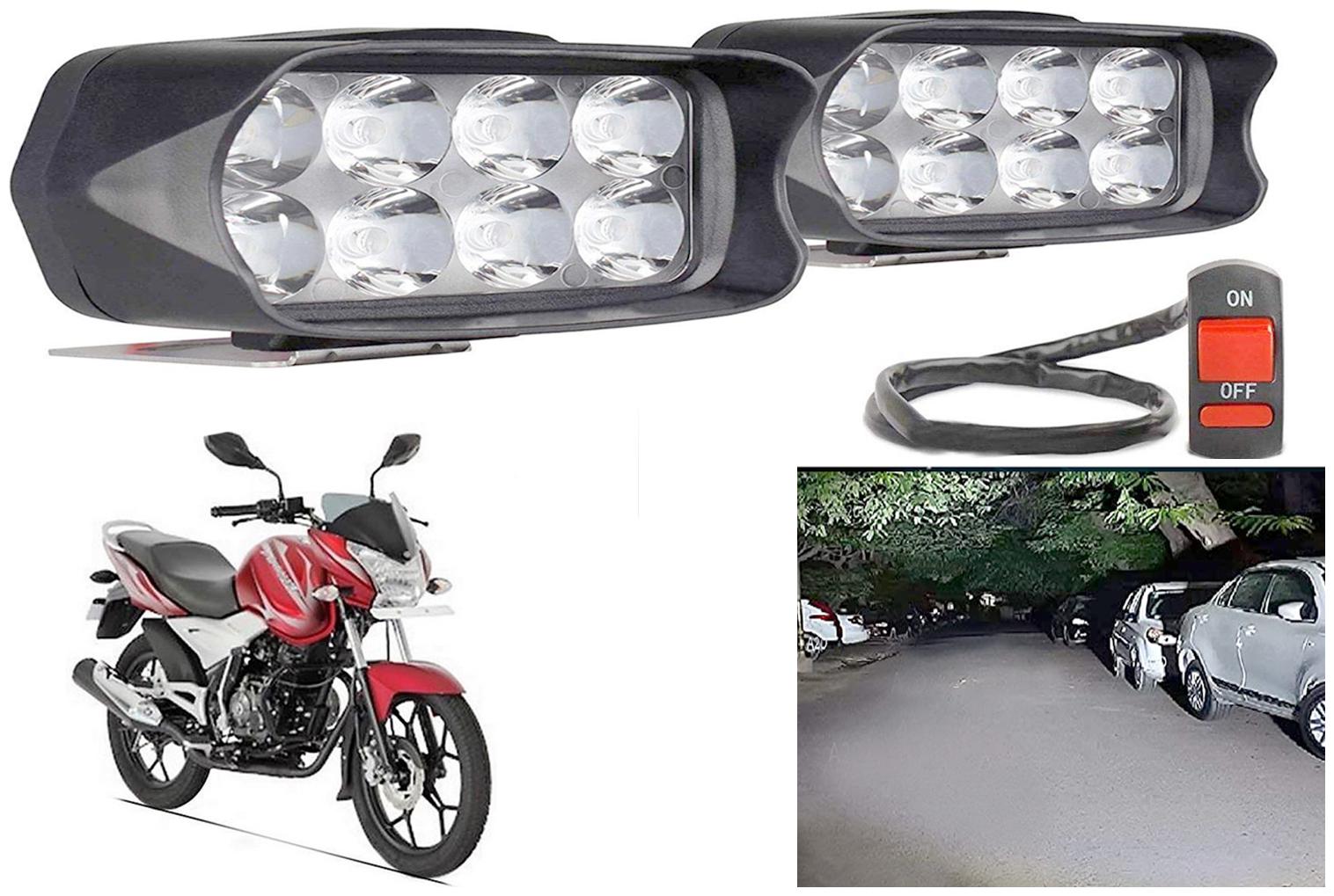 

SHOP4U L21 Shilon 8 LED Fog Lamp Light for Bajaj Discover 125ST ( Free on off Switch )