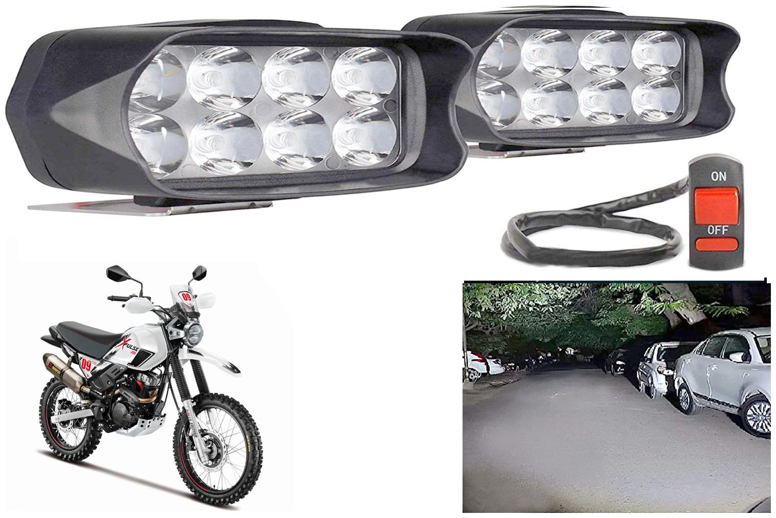 

SHOP4U L21 Shilon 8 LED Fog Lamp Light for Hero Xpulse 200 BS6 ( Free on off Switch )