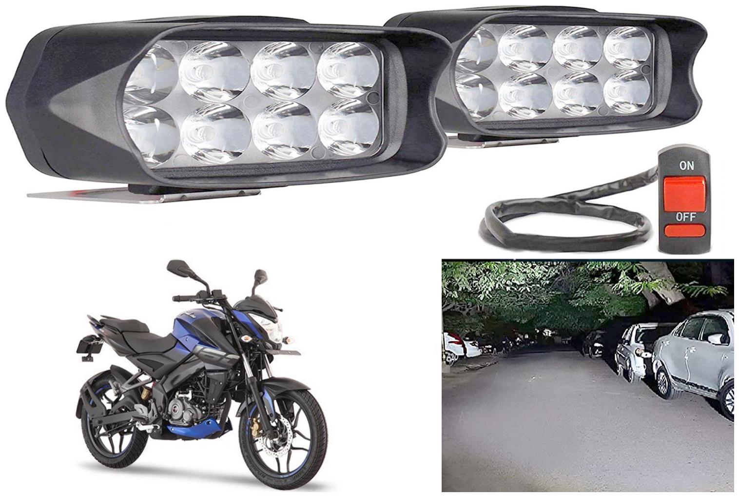 

SHOP4U L21 Shilon 8 LED Fog Lamp Light for Bajaj Pulsar NS 160 ( Free on off Switch )